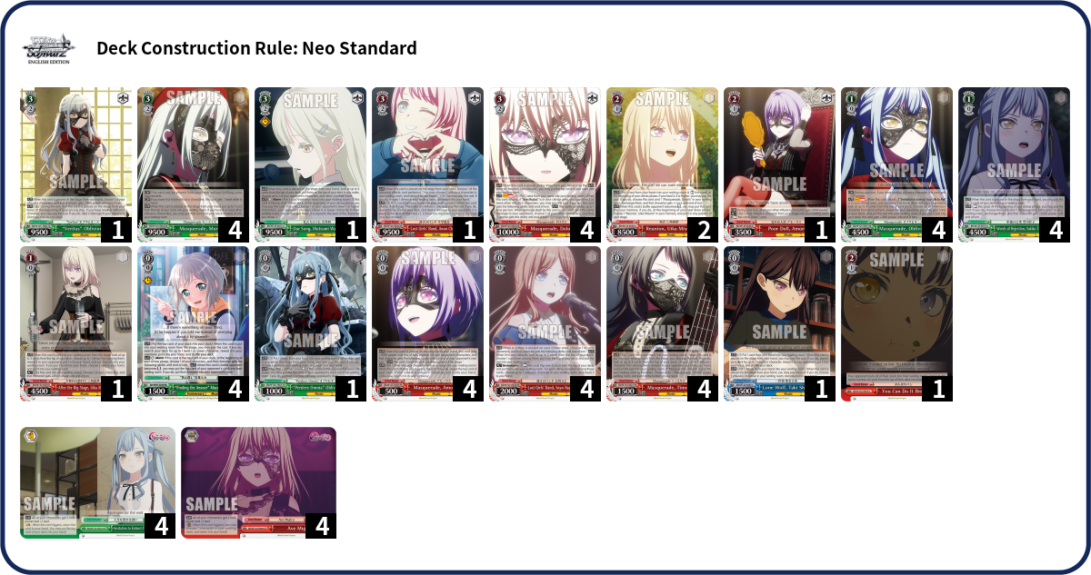 Deck list