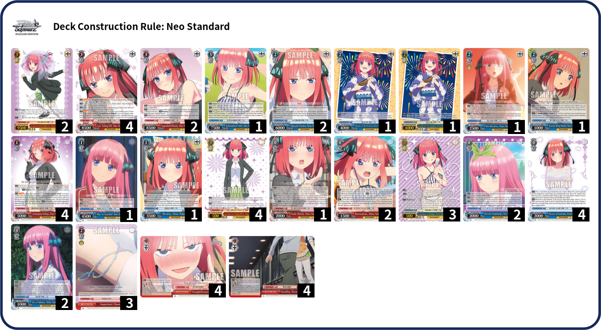 Deck list