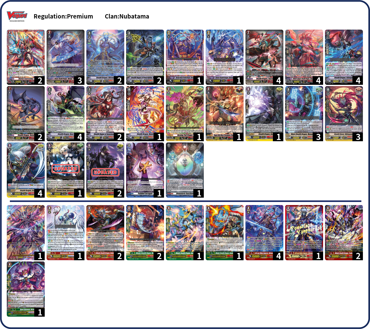 Saaya Deck List