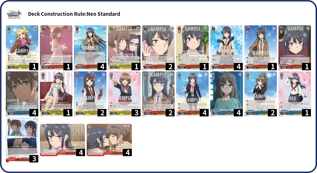 Deck list