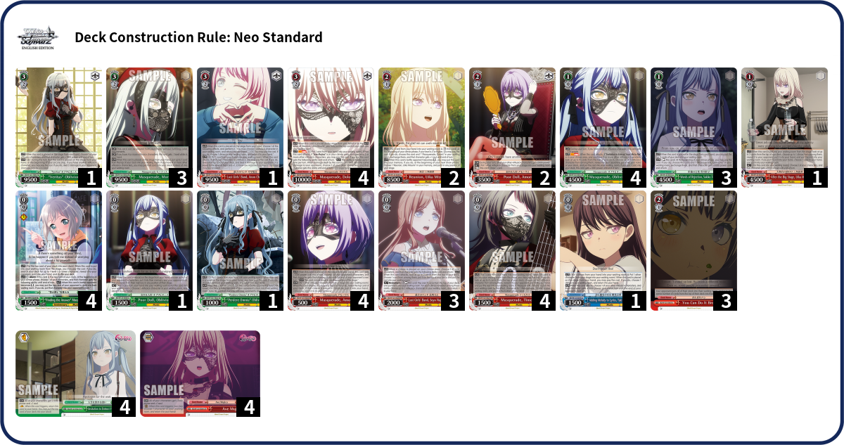 Deck list