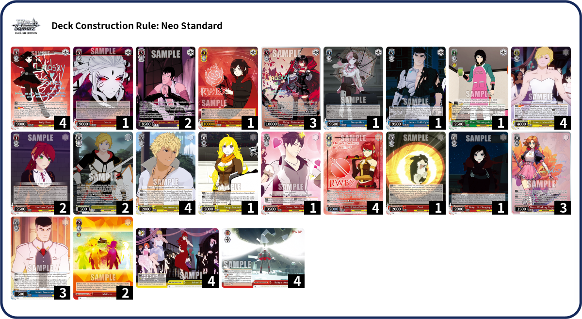 Deck list