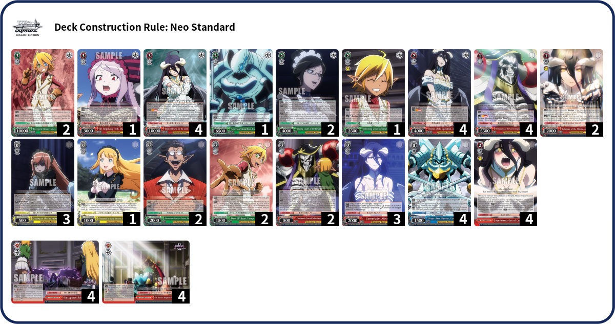 Deck list