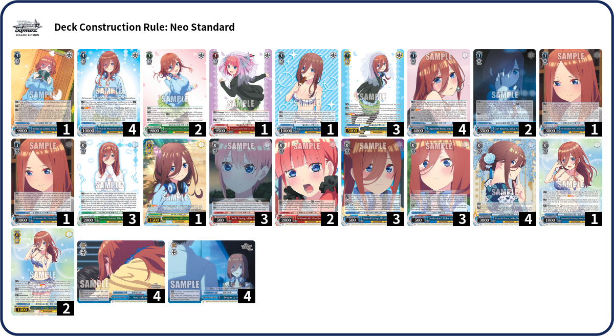 Deck list