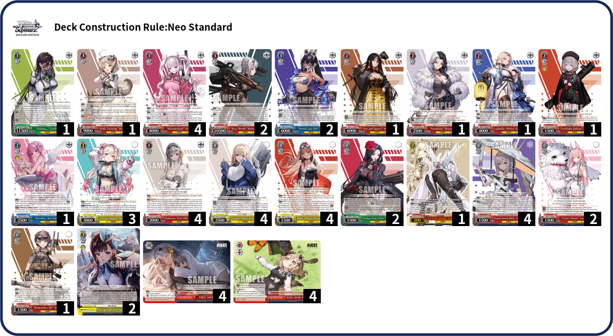 Deck list