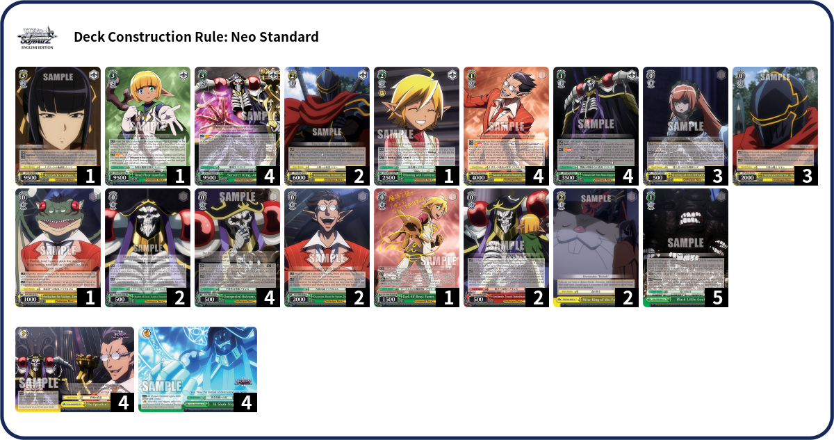 Deck list