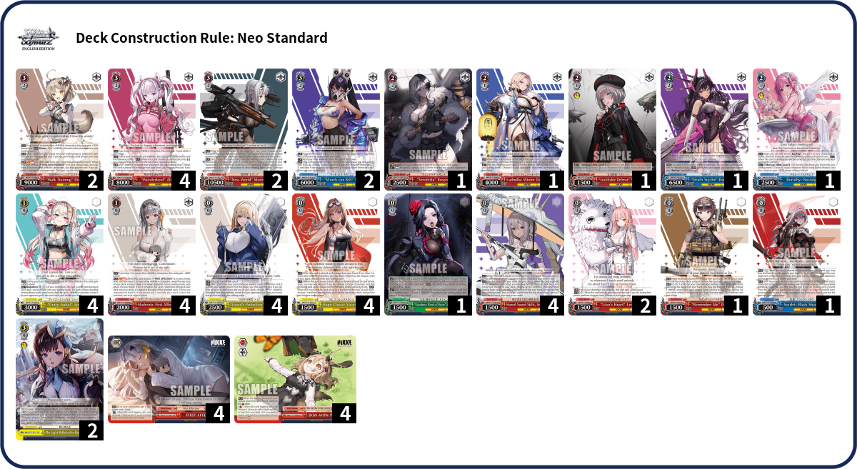 Deck list