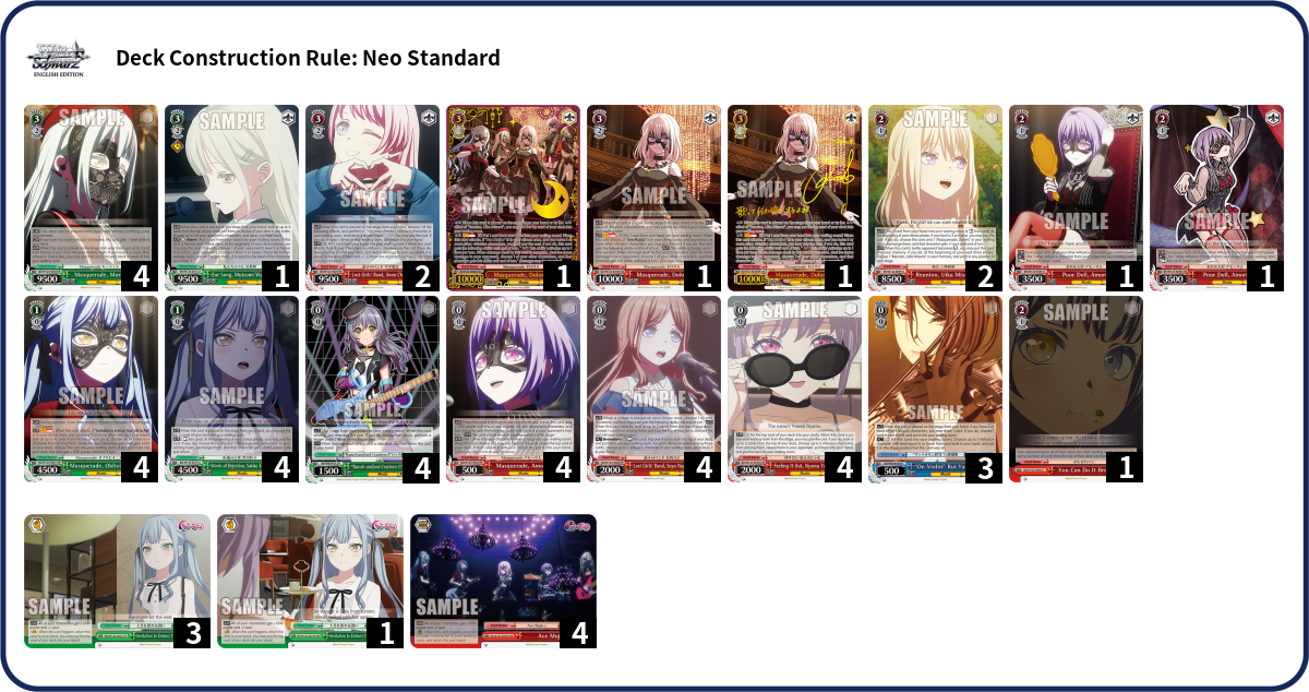 Deck list