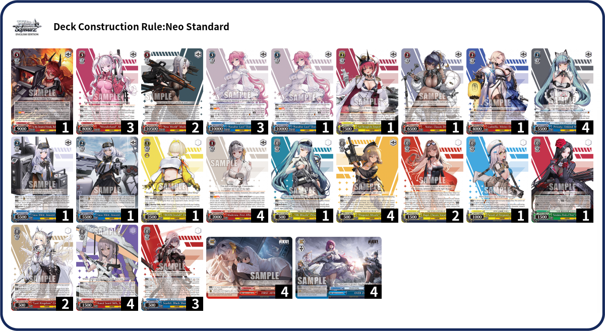 Deck list