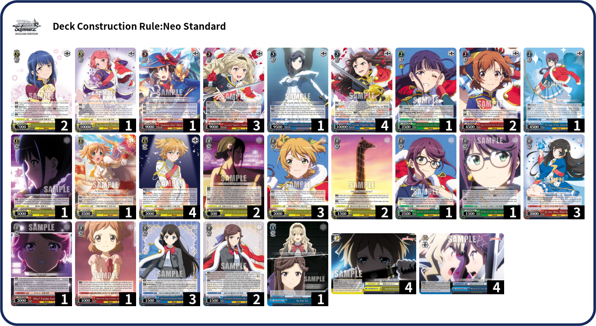 Deck list