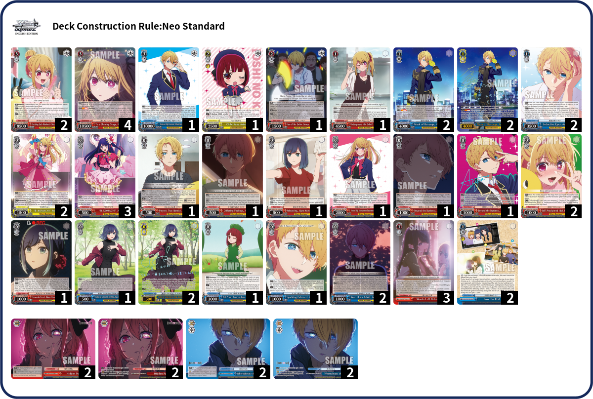 Deck list