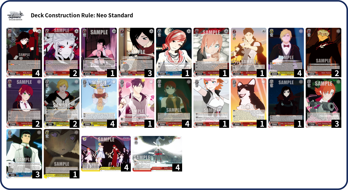 Deck list