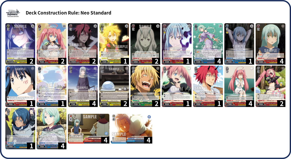 Deck list