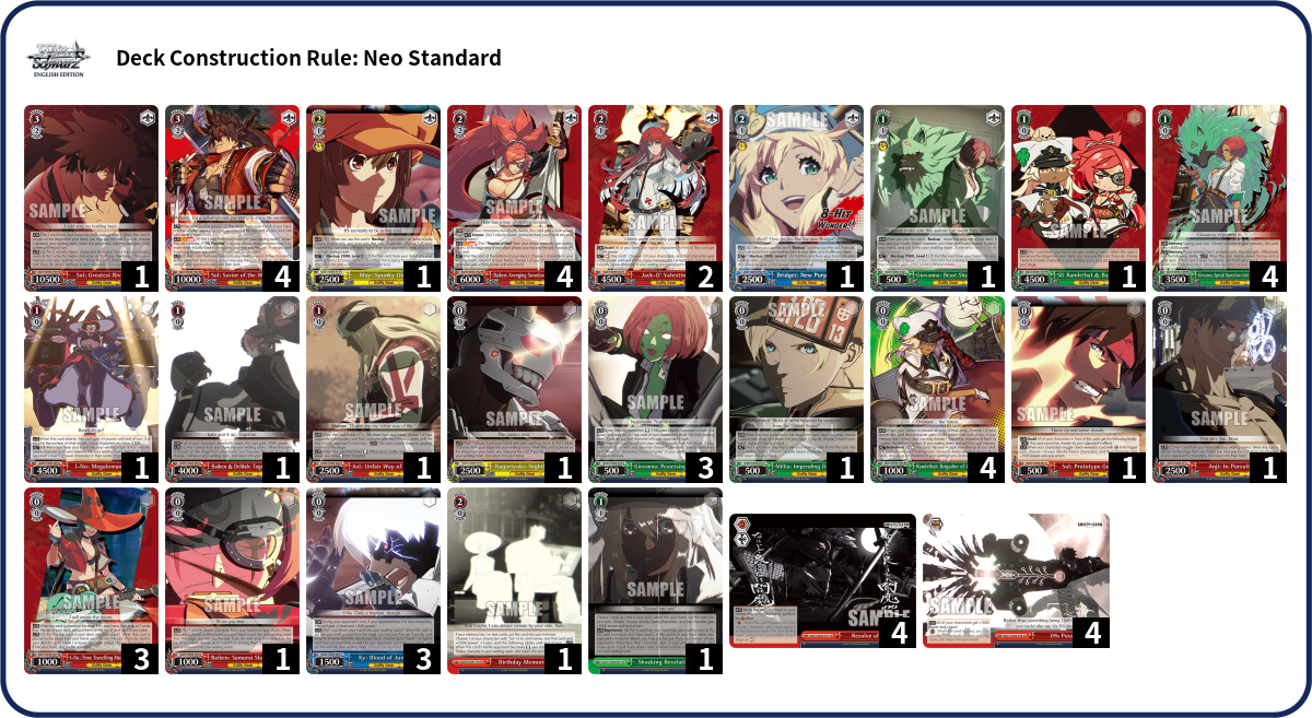 Deck list
