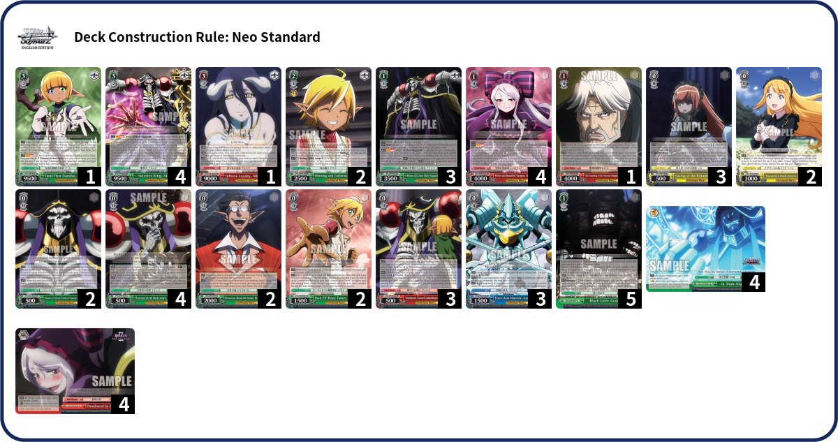 Deck list