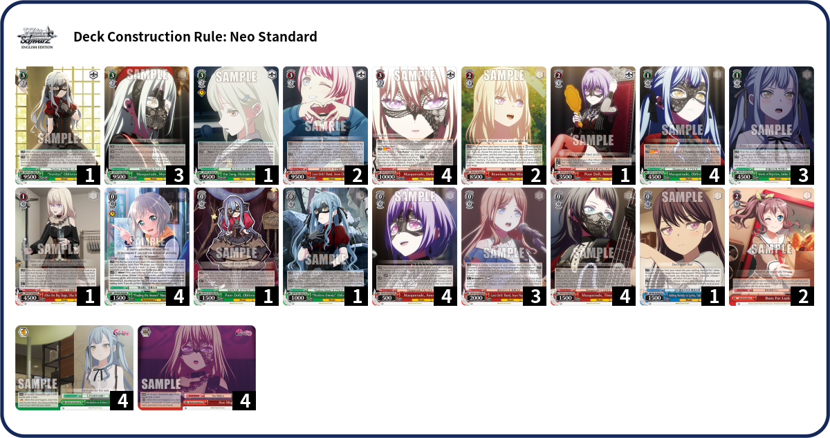 Deck list