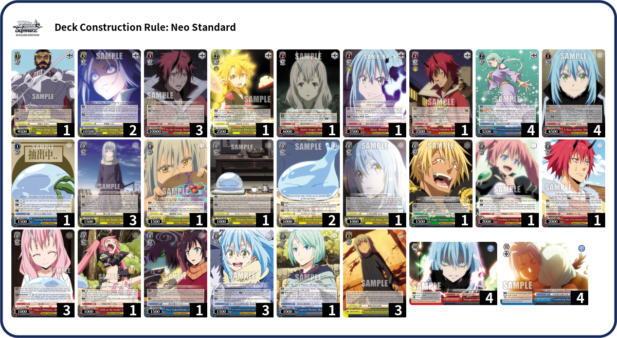 Deck list
