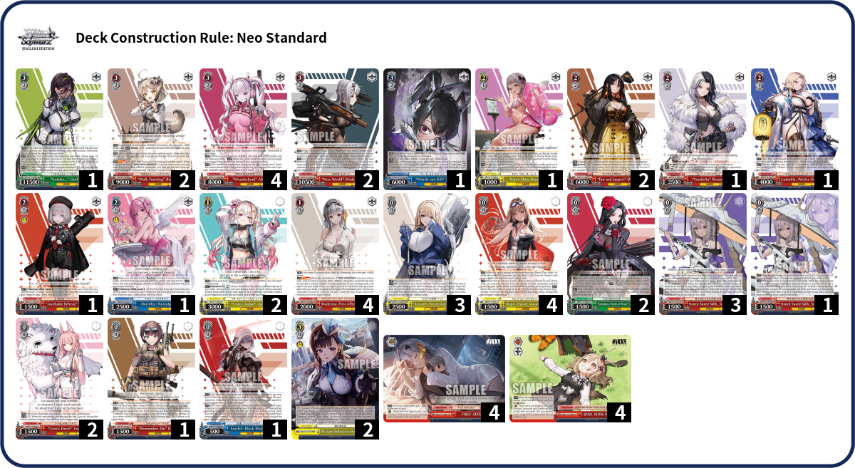 Deck list