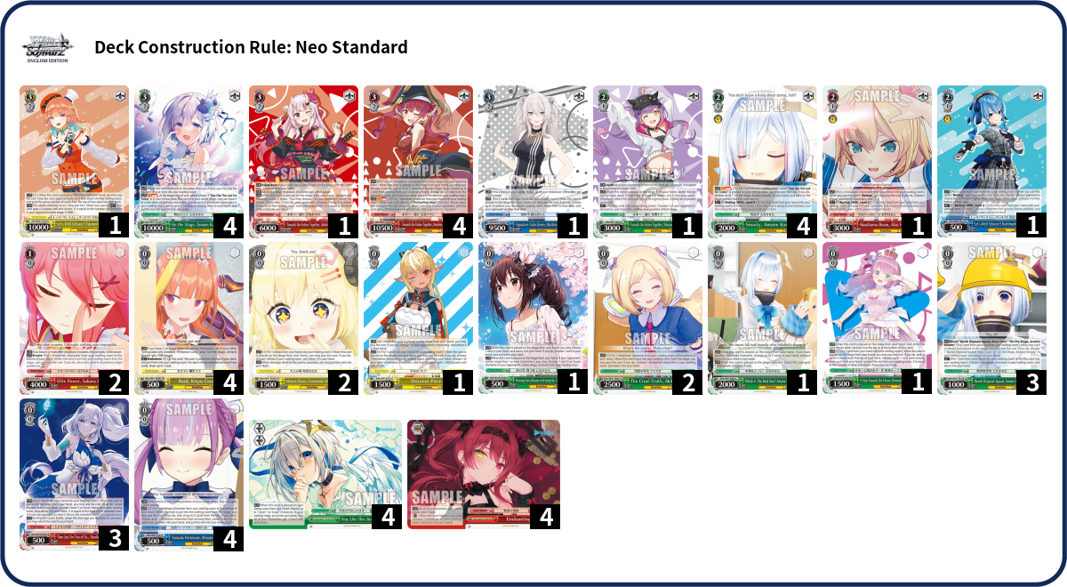 Deck list