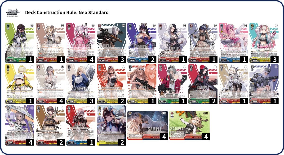 Deck list