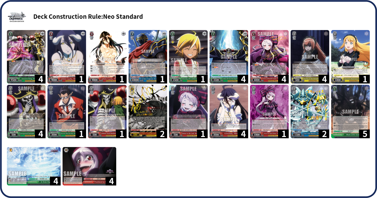 Deck list