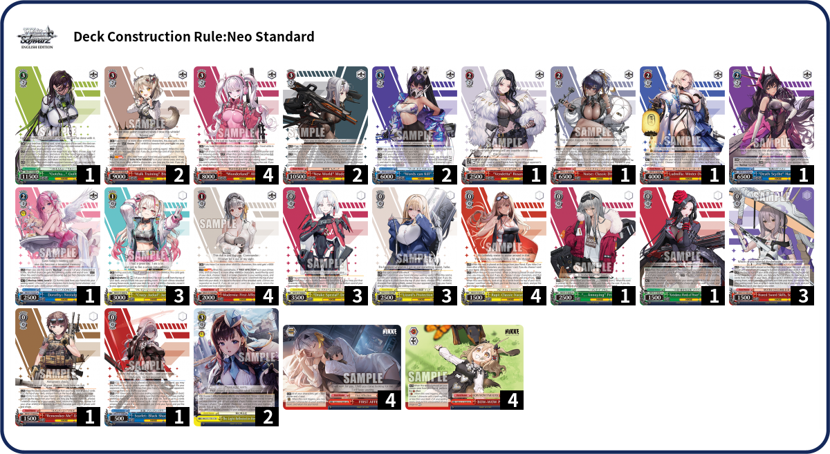 Deck list