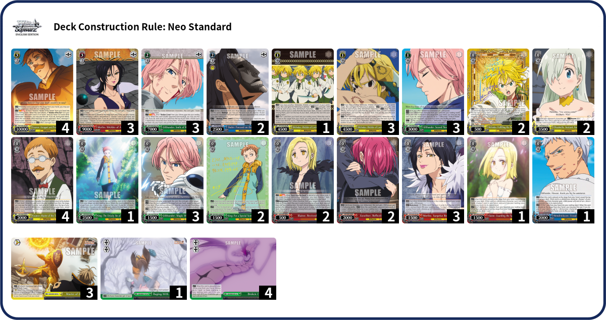 Deck list