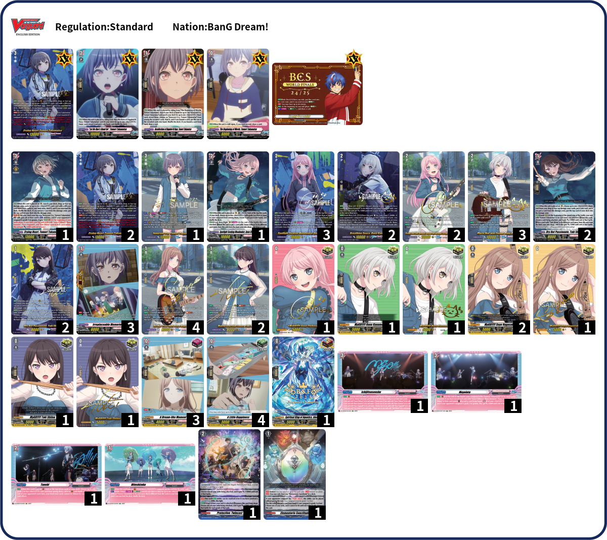 RomainCardfight Deck List