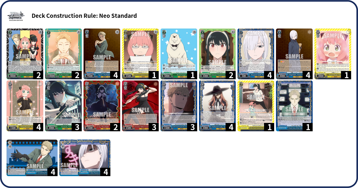 Deck list