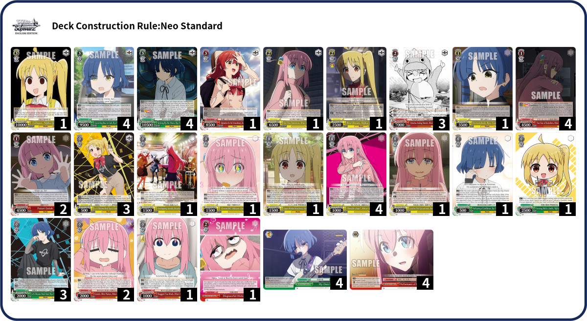 Deck list
