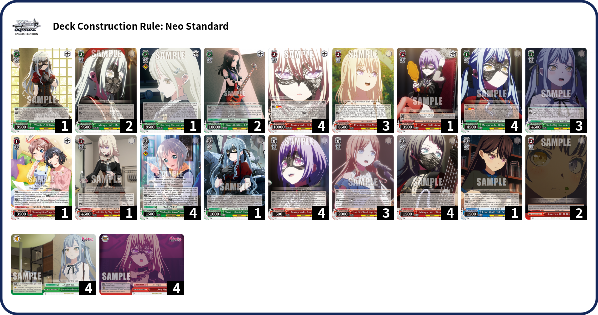 Deck list