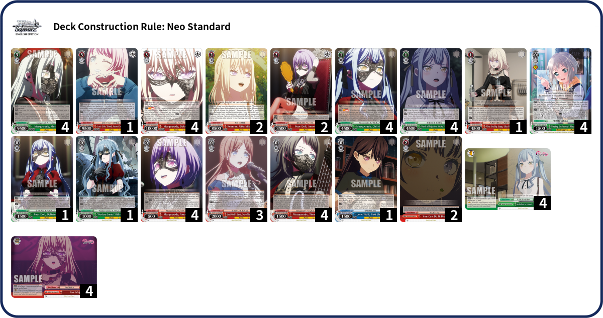 Deck list