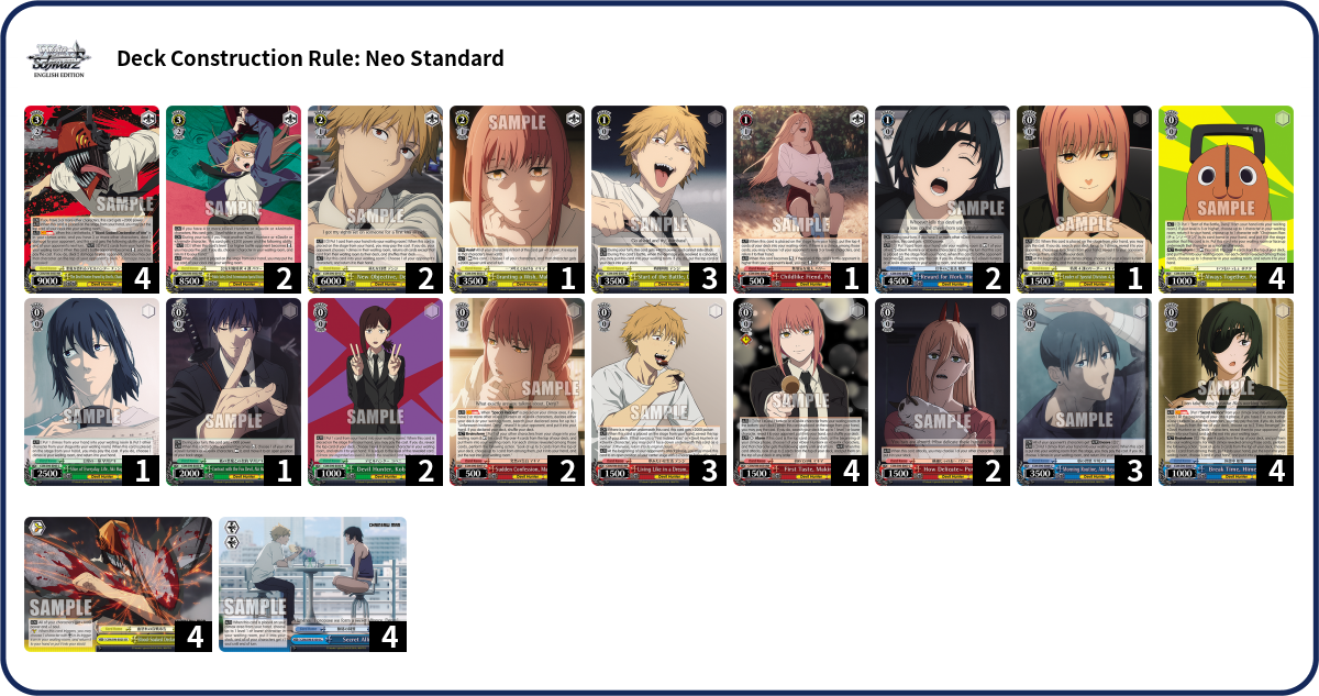 Deck list