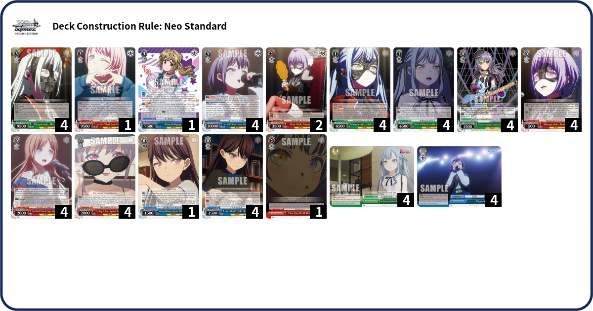 Deck list