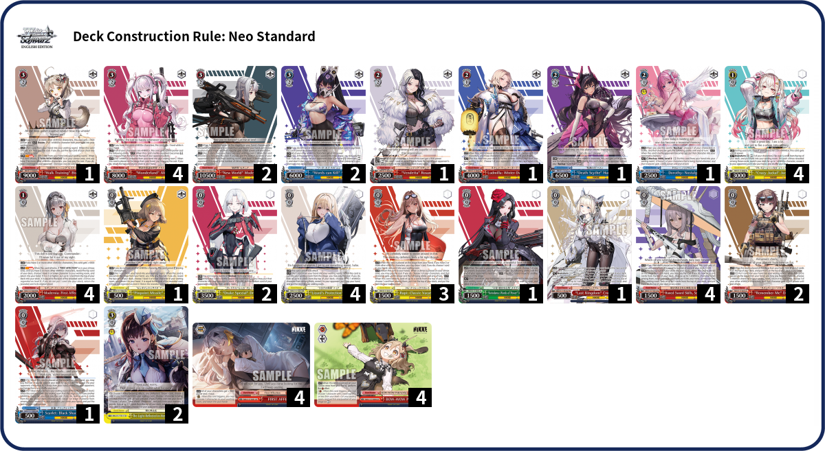 Deck list