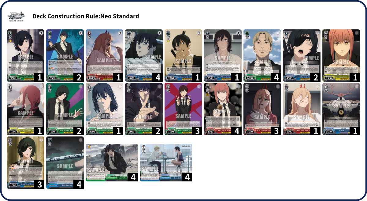 Deck list