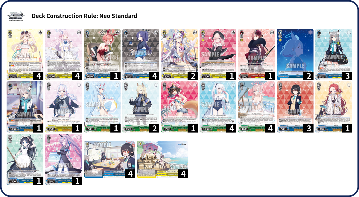 Deck list