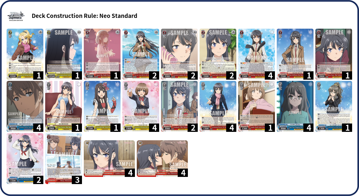 Deck list