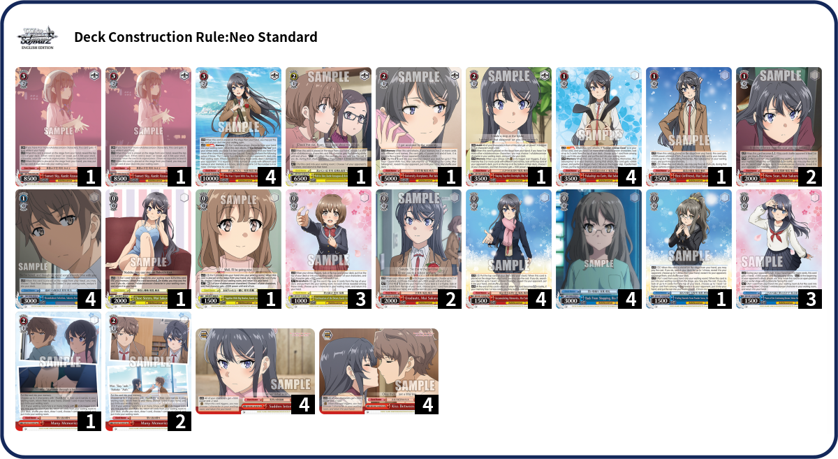 Deck list