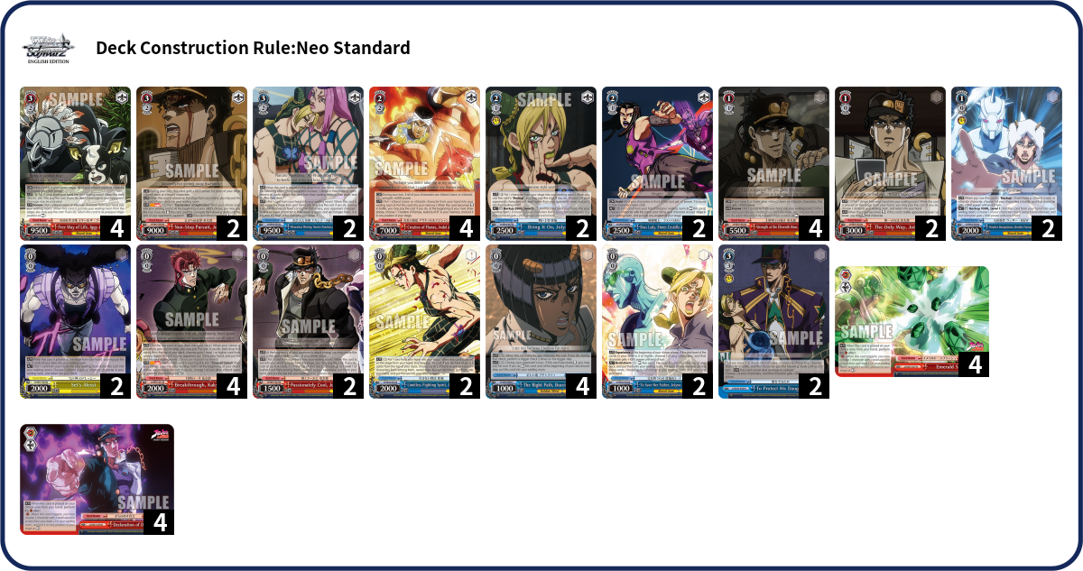 Deck list