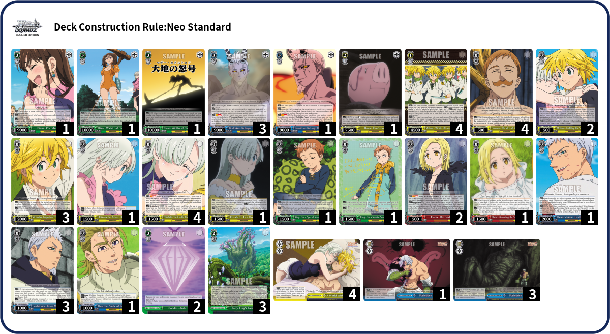 Deck list