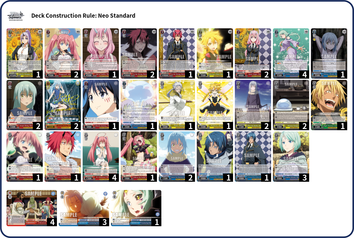 Deck list