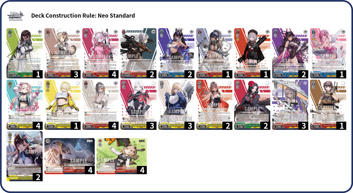 Deck list