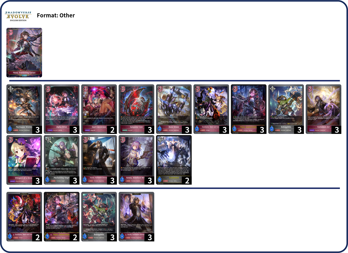 Deck Code [6CV42] deck | Deck Log
