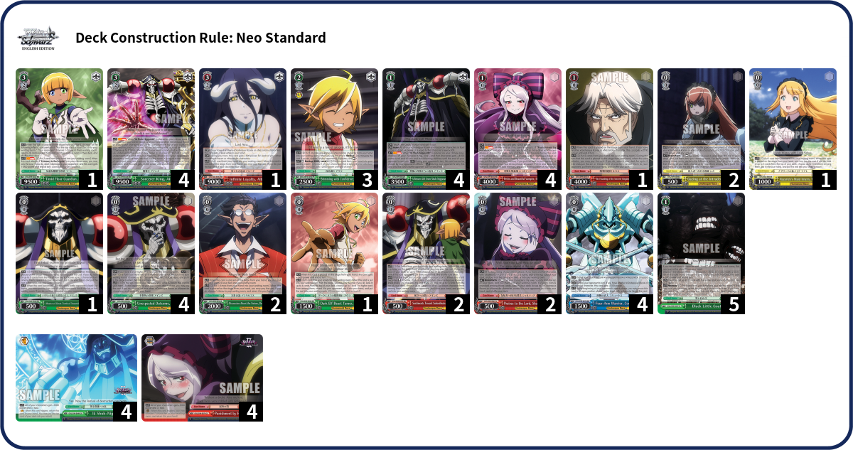 Deck list