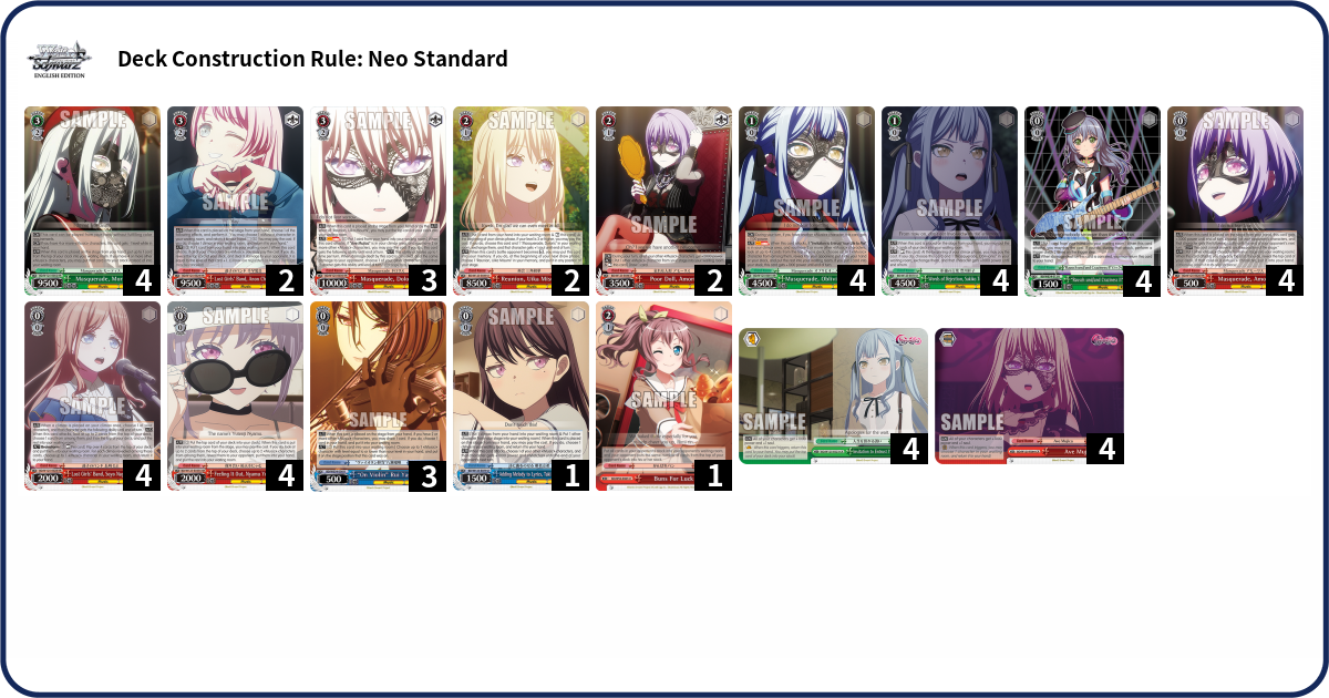 Deck list