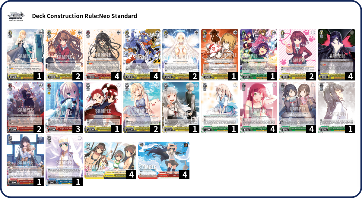 Deck list