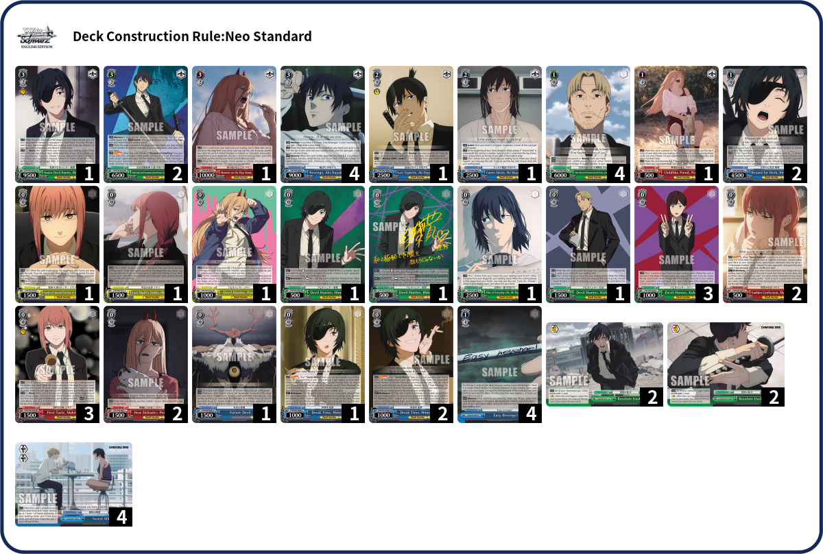 Deck list