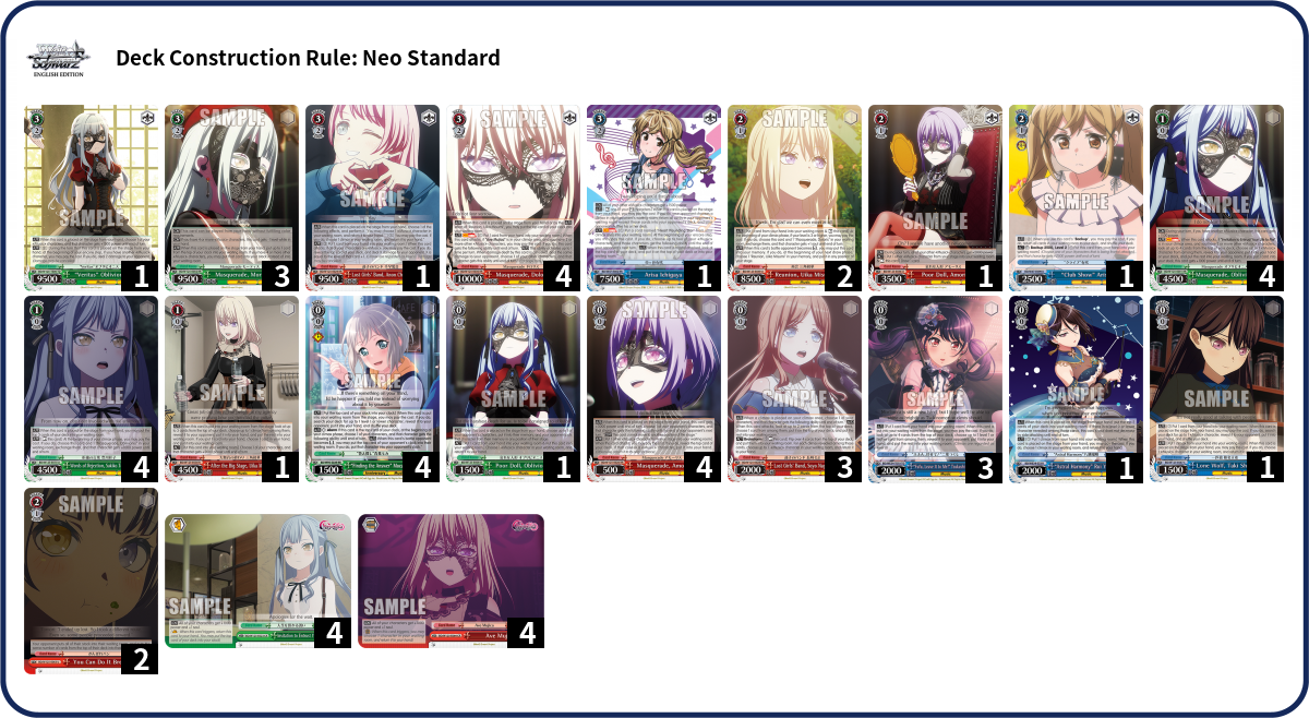 Deck list