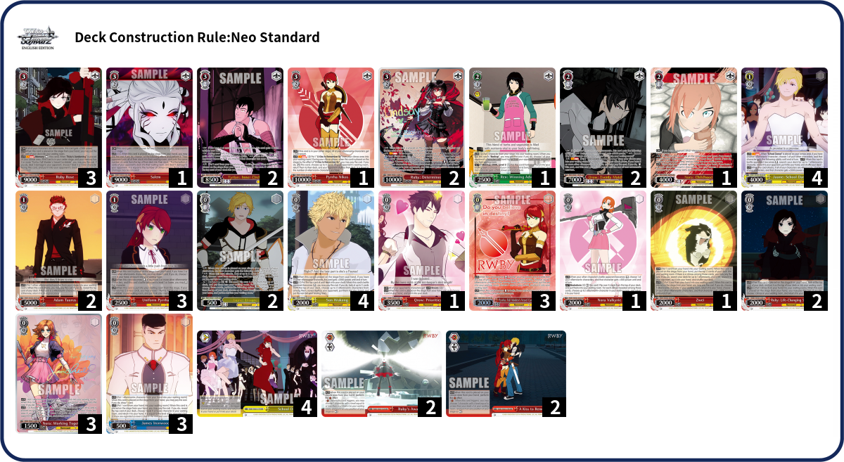 Deck list
